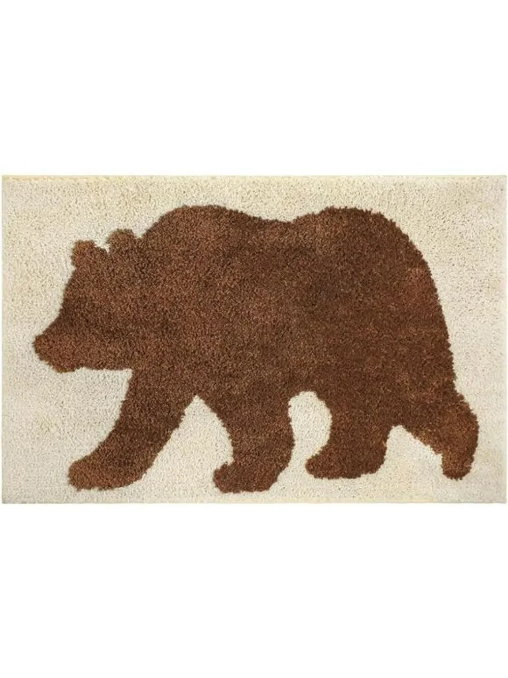 Rustic Bear Bathroom Rug Non Slip Cabin Lodge Farmhouse Soft Absorbent Floor Mat